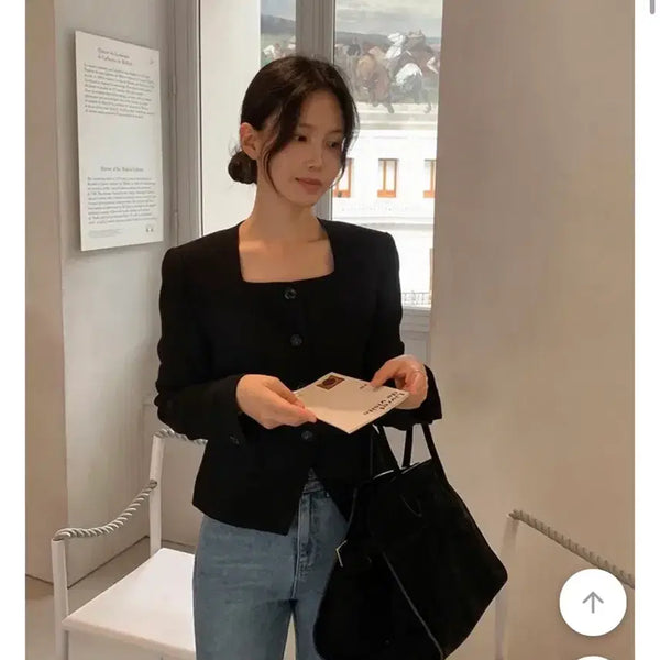 [BUNJANG] Benito Tweed Jacket Black S New / 베니토 트위드 자켓 블랙 s 새상품