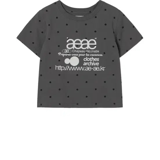 [BUNJANG] AEAE Dot T-Shirt Charcoal / 에이이에이이 aeae 도트 티셔츠 차콜
