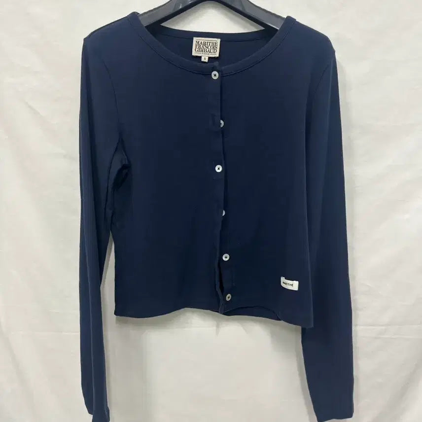 [BUNJANG] Marithe Francois Girbaud Women's Navy Long Sleeve Cardigan S / [상태최상] 마리떼프랑소와저버 아우터 여성 가디건 네이비 긴팔 S