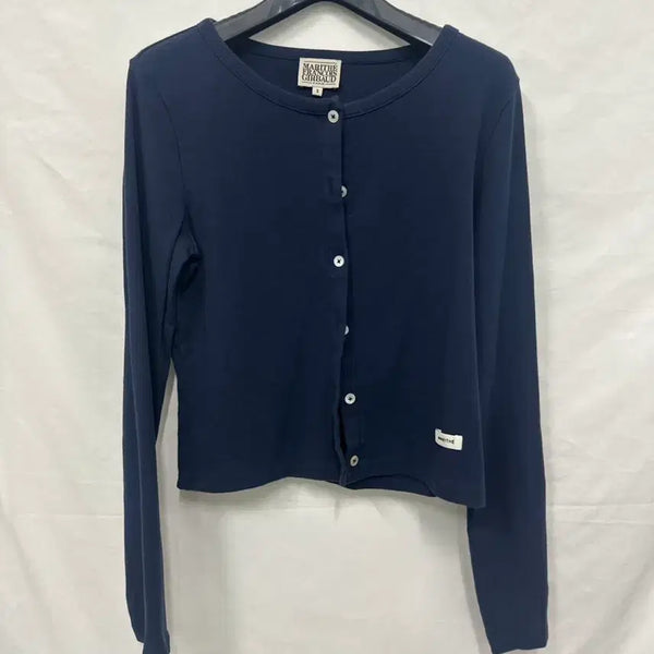 [BUNJANG] Marithe Francois Girbaud Women's Navy Long Sleeve Cardigan S / [상태최상] 마리떼프랑소와저버 아우터 여성 가디건 네이비 긴팔 S