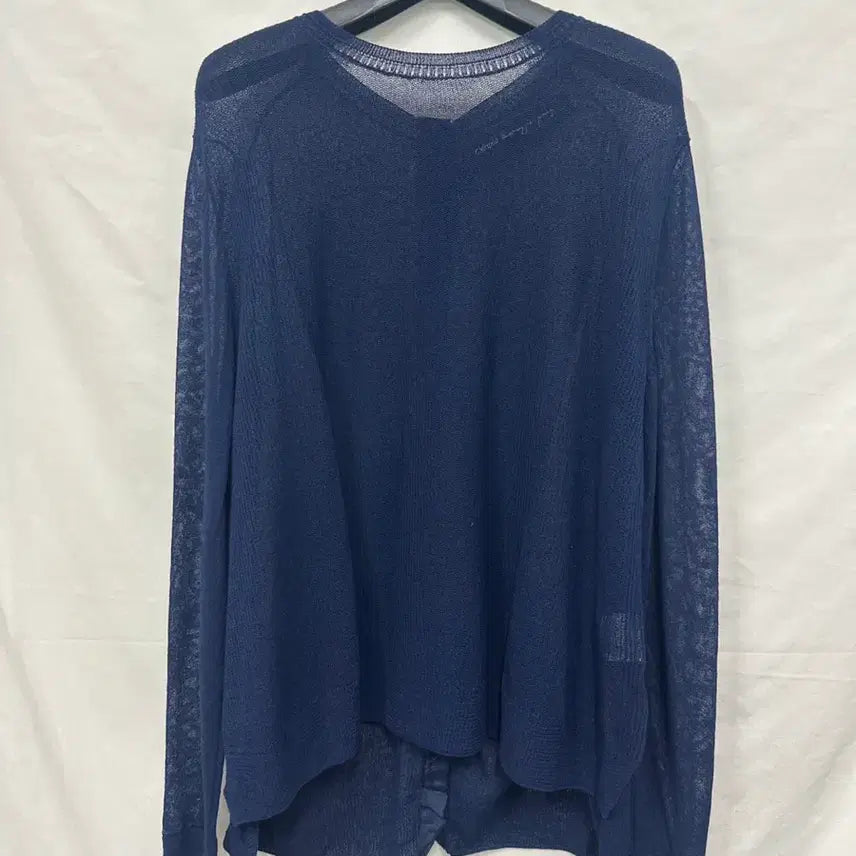 [BUNJANG] Obzee Women's Navy Rayon Blend Long Sleeve Knit Top / [상태최상] 오브제(obzee) 상의 여성 니트 네이비 인견혼방 긴팔 F