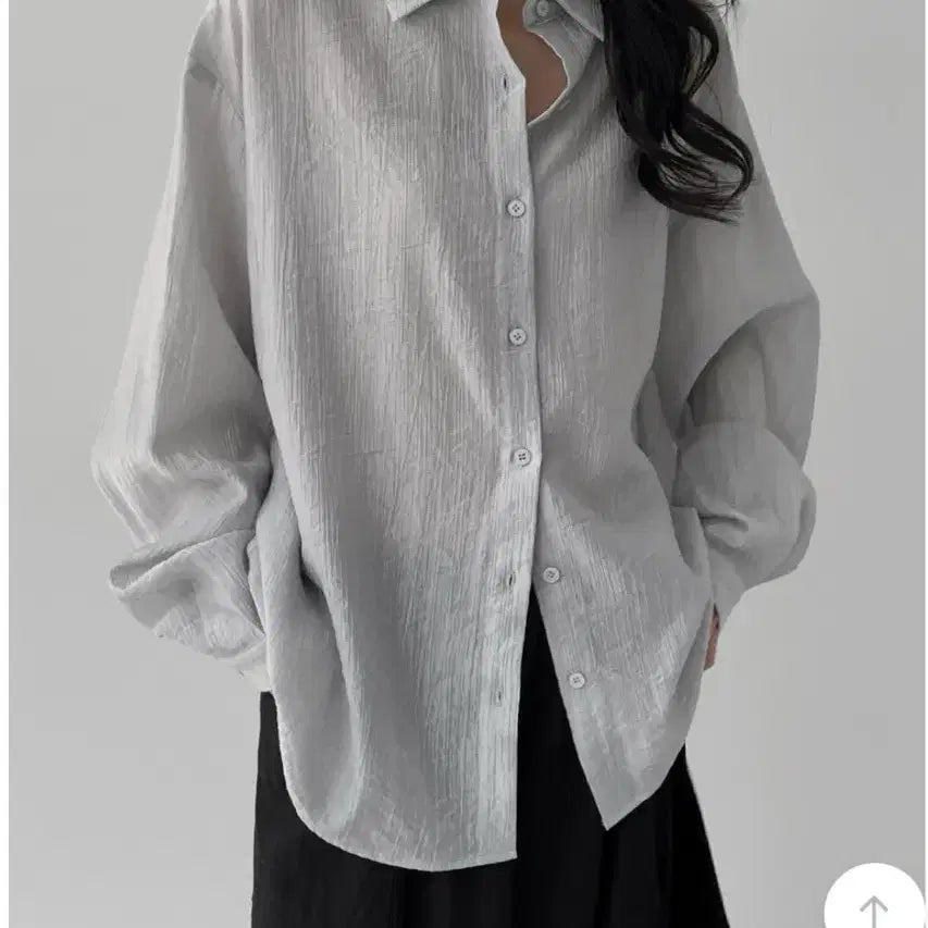 [BUNJANG] Manique Release Tencel Oversized Shirt Grey / 매니크 릴리스 텐셀 오버핏 셔츠 그레이