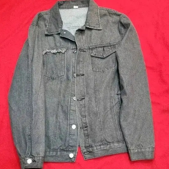 [BUNJANG] Black Washed Denim Jacket / 청자켓 블랙 워싱