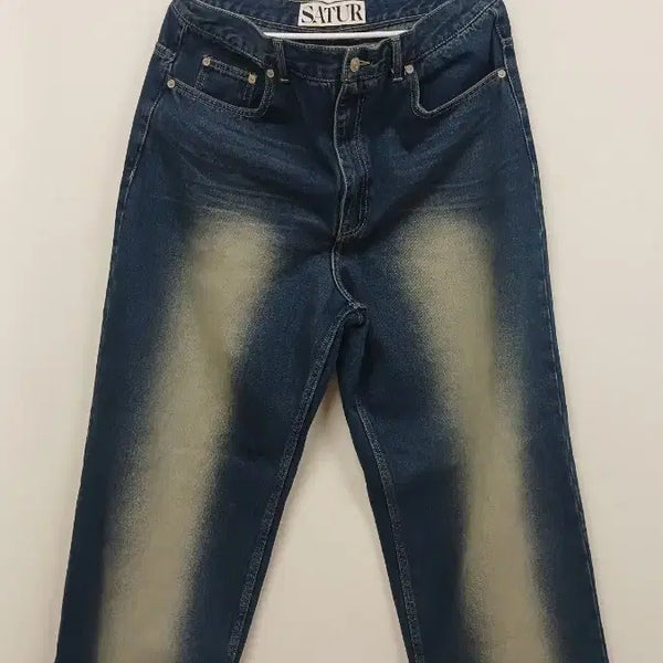 [BUNJANG] Saturn Straight Fit Washed Denim Jeans / 새턴 스트레이트 핏 청바지 워싱 데님