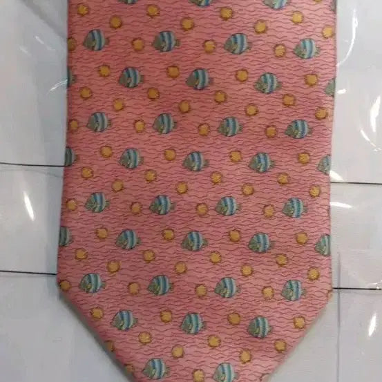 [BUNJANG] FRANGI Fish Pattern Silk Necktie / FRANGI 넥타이