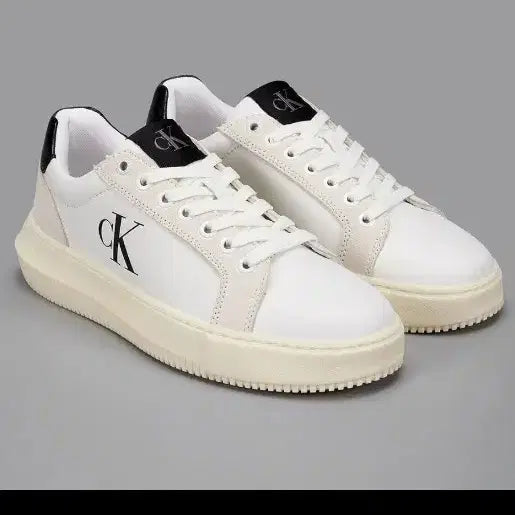 [BUNJANG] Calvin Klein White Sneakers (Size 230) - New / 캘빈클라인 스니커즈 화이트 230사이즈 새상품