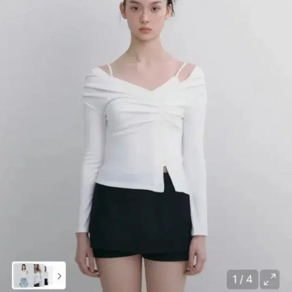[BUNJANG] Not Your Rose Lynn Cardigan + Sleeveless Set White / 낫유어로즈 린 가디건+나시 세트 화이트