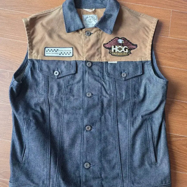 [BUNJANG] Harley-Davidson Denim Vest / 할리데이비슨 데님 베스트 조끼