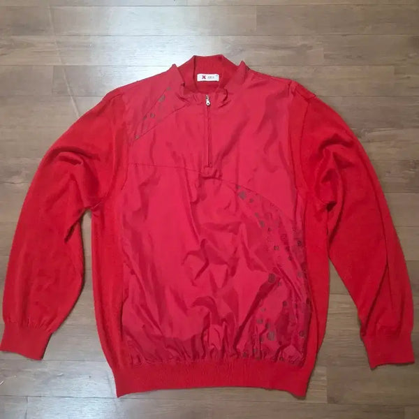 [BUNJANG] JDX Men's Windproof Half-Zip Knit Red Size 105 / JDX 방풍울니트 새상품