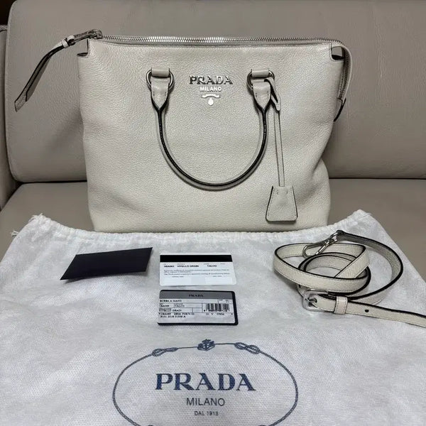 [BUNJANG] Prada Vitello Grain Leather Top Handle Bag / 프라다 비텔로 그레인 가방 정품