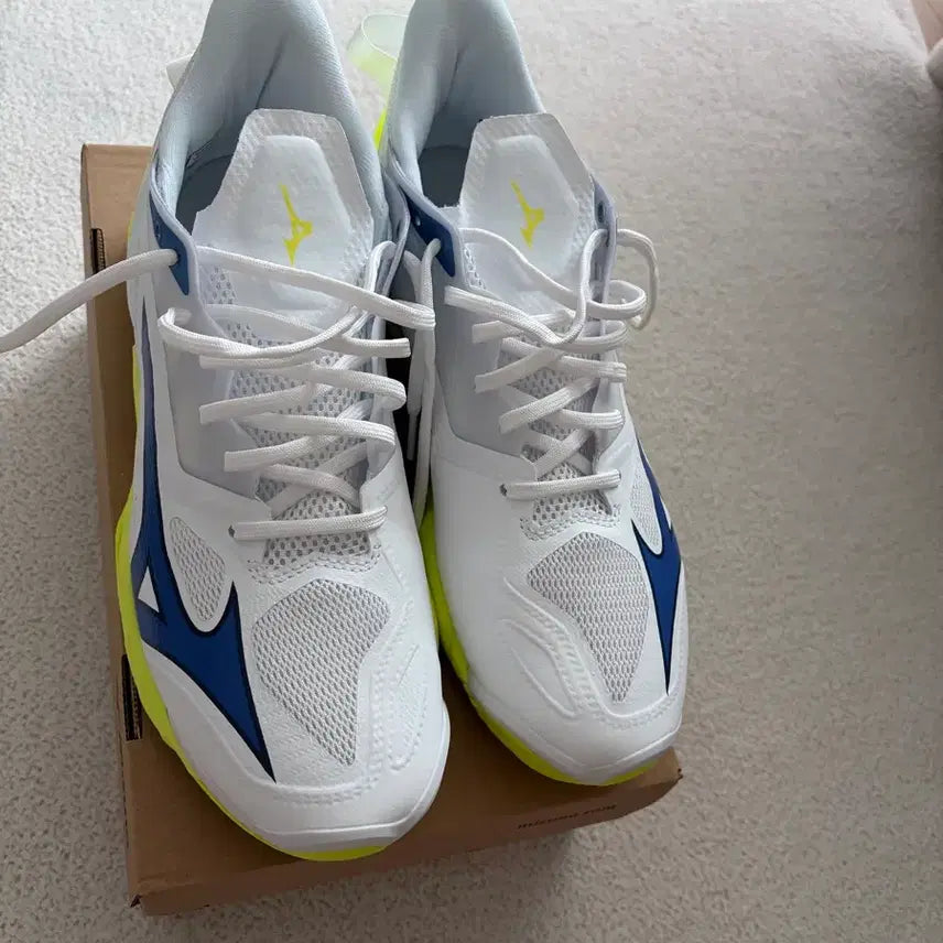 [BUNJANG] Mizuno Badminton Shoes White/Blue Size 280 / 미즈노 배드민턴화 화이트/블루 280