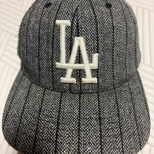 [BUNJANG] LA Dodgers Herringbone Pattern Baseball Cap / LA다저스 모자 헤링본 패턴