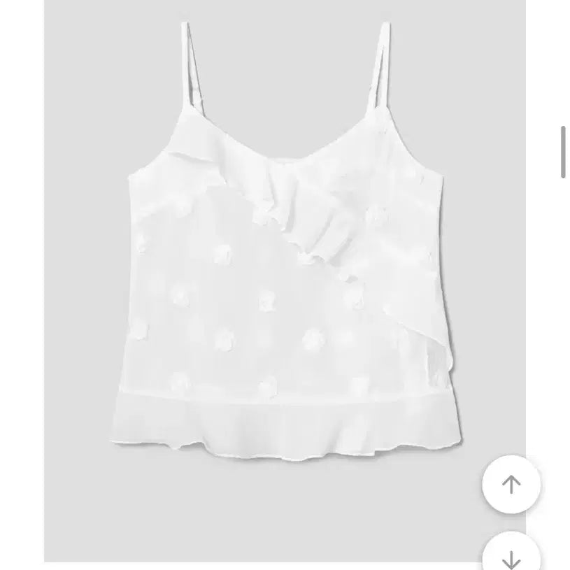 [BUNJANG] 8SECONDS Sheer Embellished Frill Bustier Camisole / 에잇세컨즈 쉬어 장식 프릴 뷔스티에 슬리브리스