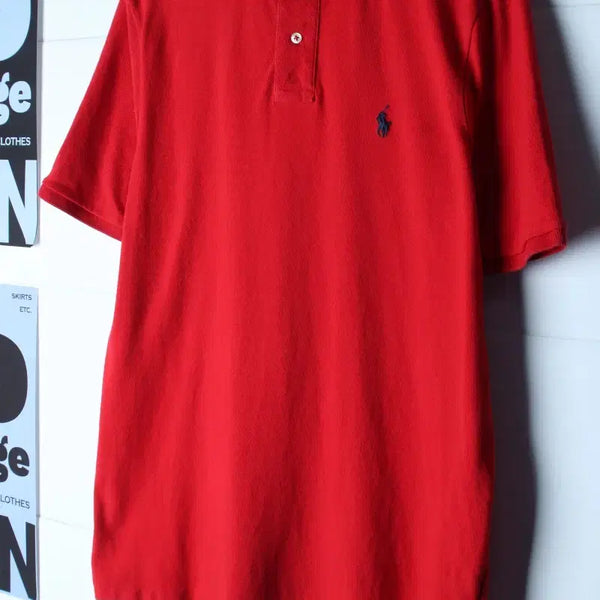 [BUNJANG] Polo Ralph Lauren Short Sleeve Polo Shirt USA Red L-XL / (L-XL) 폴로 랄프로렌 반팔 카라 티셔츠 USA 레드-H36977