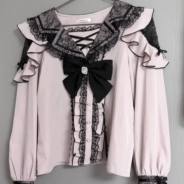 [BUNJANG] Noemie Sailor Collar Blouse / 노에미 세일러 카라 블라우스 지뢰계 교판