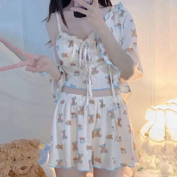 [BUNJANG] Bear Pajama Set / (새상품) 곰돌이 잠옷 세트