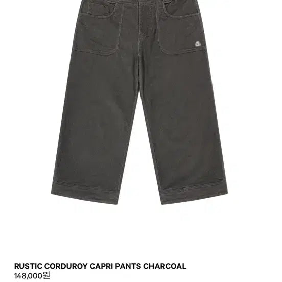 [BUNJANG] Coyseio Rustic Corduroy Capri Pants Charcoal / Coyseio 코이세이오 RUSTIC CORDUROY CAPRI PANTS CHARCOAL 코듀로이 카프리 팬츠 차콜