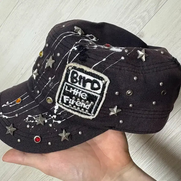 [BUNJANG] Vintage Studded Military Cap / 빈티지 스터드 볼캡