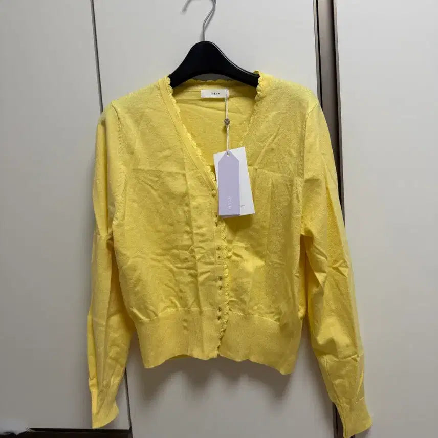 [BUNJANG] hane Yellow Cardigan (Free Size) / [택있는새제품] 정가 6만원대 하네 hane 정품 옐로가디건 프리사이즈