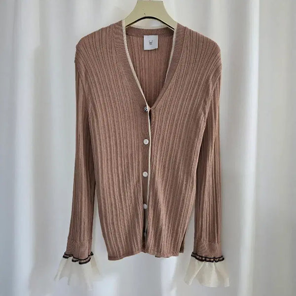 [BUNJANG] O'2nd Knit Cardigan Camel / 오즈세컨 니트 가디건