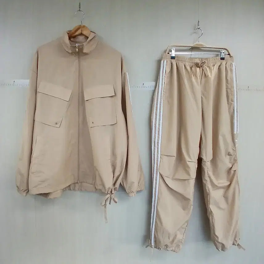 [BUNJANG] Adidas Parley Beige Training Set / 아디다스 PARLEY 베이지색 트레이닝 세트