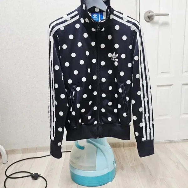 [BUNJANG] Adidas Firebird Dot Back Logo Track Top Jersey (Black/White) / (90)S 우주매물 아디다스 파이어버드 도트 백로고 [검흰] 트랙탑져지