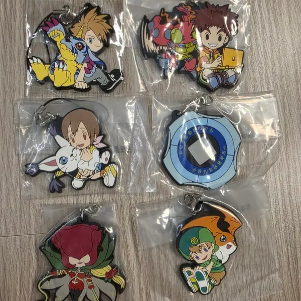 [BUNJANG] Digimon Adventure Rubber Keyring Set / 디지몬 어드벤처 고무 키링 6종 개당 가격