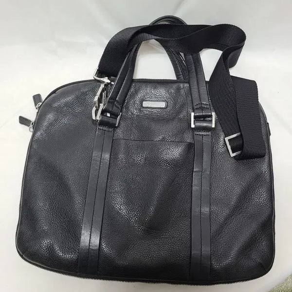 [BUNJANG] NAVA Men's Leather Briefcase Black / NAVA 남성 가죽 서류 가방 블랙 A급