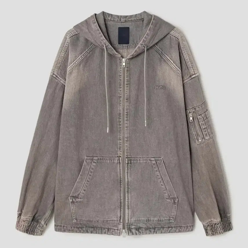 [BUNJANG] JUUN.J 25FW Beige Denim Hooded Zip-Up M / 25fw 준지 베이지 데님 후드집업 M 새상품
