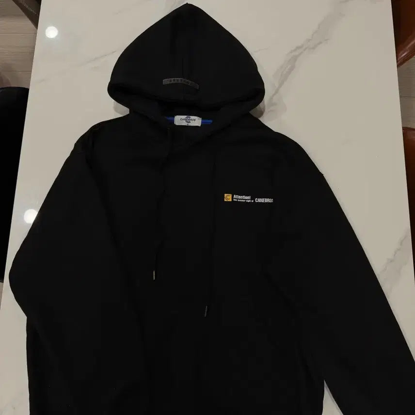 [BUNJANG] Carne Bros Cotton Hooded Sweatshirt Black M / 사용x)남성 카네브로스브랜드 기모후드티 M 면100%