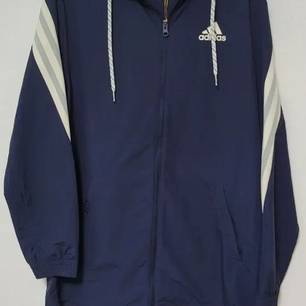 [BUNJANG] Adidas Navy Windbreaker Jacket M / 아디다스 네이비 바람막이 M