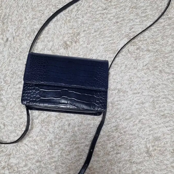 [BUNJANG] Comme.r Crocodile Pattern Leather Crossbody Bag Navy / comme.r 꼼므알 여성 크로스백 네이비