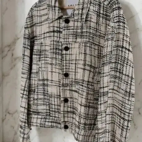 [BUNJANG] Solid Homme 22FW Classic Oversized Two-Tone Check Shirt Jacket / [정품] 솔리드옴므 22FW 클래식 오버핏 투톤 체크 셔츠 자켓L