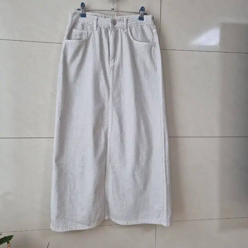 [BUNJANG] Object Pigment Cotton Linen Long Skirt / 오브젝트 피그먼트 면린넨 롱 스커트 s(s~m) 새상품