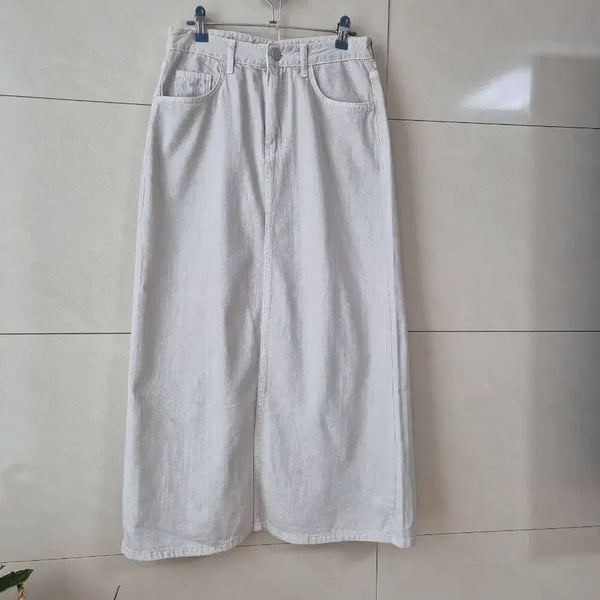 [BUNJANG] Object Pigment Cotton Linen Long Skirt / 오브젝트 피그먼트 면린넨 롱 스커트 s(s~m) 새상품