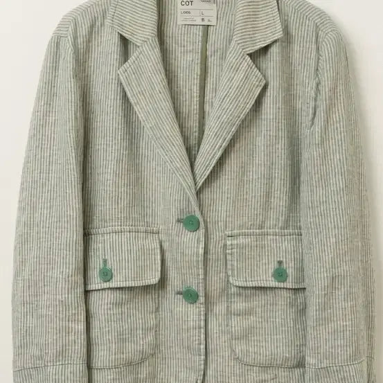 [BUNJANG] Mint Stripe Jacket / 실물여신/새상품 [66~77] 입는 순간 -3kg! 간절기 산뜻 민트 스트라이프 자켓