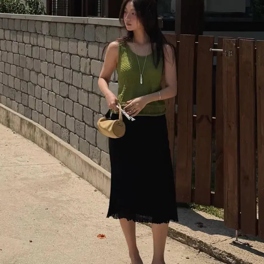[BUNJANG] Ged Scallop Knit Skirt (M) / 게드 ged 스캘럽 스커트