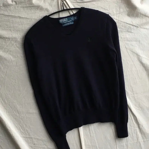 [BUNJANG] Polo Ralph Lauren Merino Wool Embroidered Logo Knit Sweater / 폴로 랄프로렌 메리노울 자수로고 니트