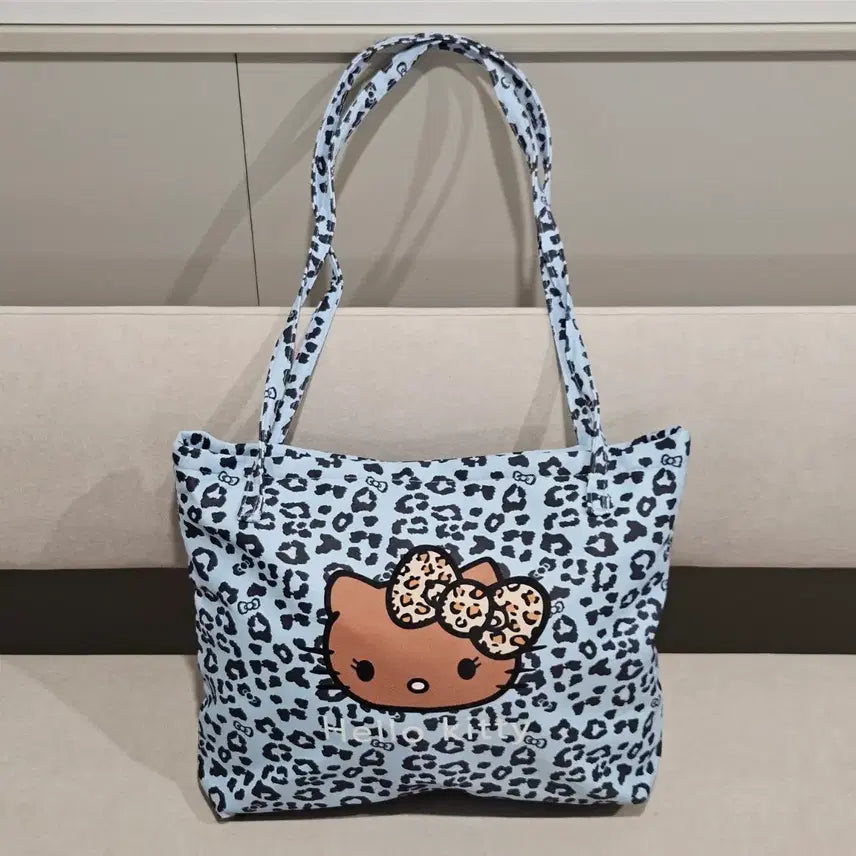 [BUNJANG] Hello Kitty Leopard Print Tanning Shoulder Bag / 헬로키티 태닝 키티 호피 레오파드 숄더백 가방
