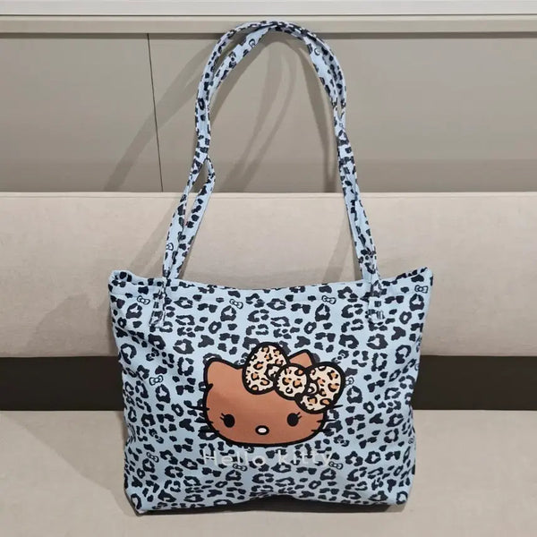 [BUNJANG] Hello Kitty Leopard Print Tanning Shoulder Bag / 헬로키티 태닝 키티 호피 레오파드 숄더백 가방