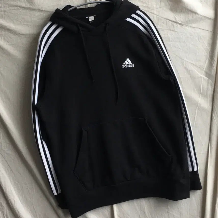 [BUNJANG] Adidas Three-Stripes Logo Hoodie / 아디다스 삼선로고 후드티