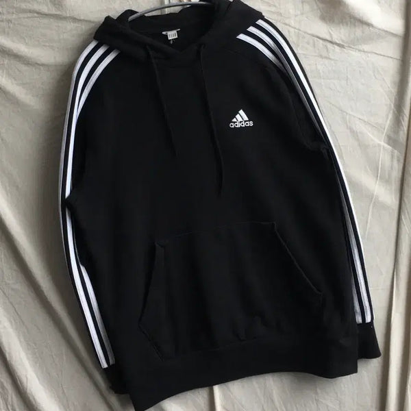 [BUNJANG] Adidas Three-Stripes Logo Hoodie / 아디다스 삼선로고 후드티
