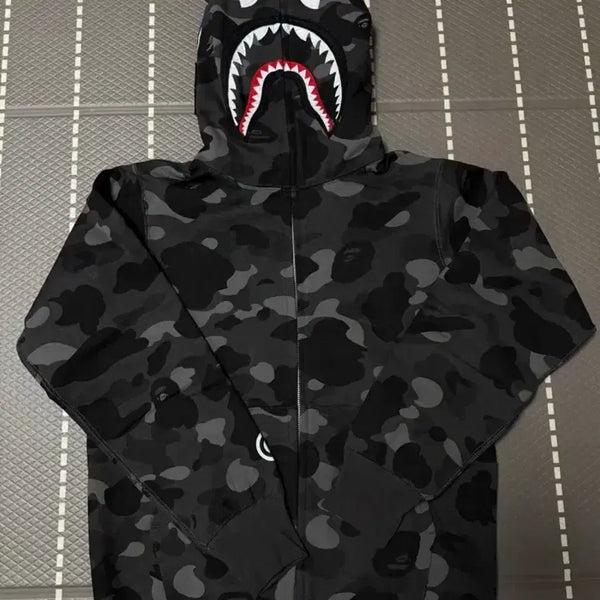 [BUNJANG] BAPE Black Zip-Up Hoodie L / 베이프 흑계 후드집업 / L