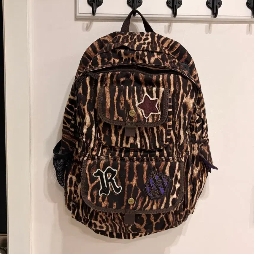 [BUNJANG] Polo Ralph Lauren Leopard Pattern Backpack / 폴로 랄프로렌 레오파드 패턴 백팩