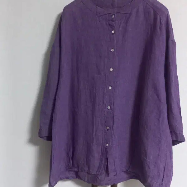 [BUNJANG] Purple 7/10 Sleeve Blouse (Size M-L) / 보라 귀여운 7부소매 블라우스 77~작88