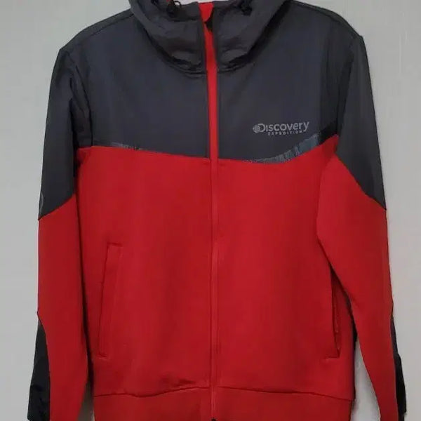 [BUNJANG] Discovery Expedition Zip-Up Jacket Red/Gray Size 95 / 디스커버리 집업 자켓 95 레드/그레이 (남여공용)