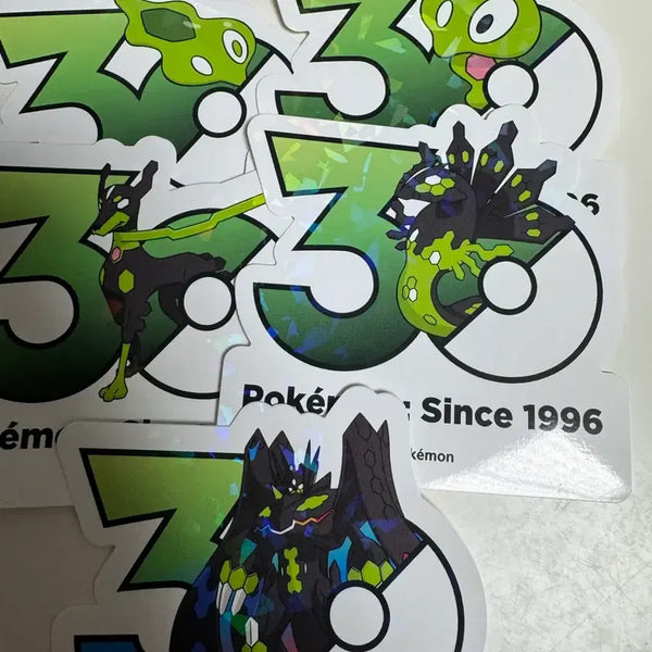 [BUNJANG] Pokemon 30th Anniversary Logo Stickers Zygarde 5-Type Set / 포켓몬 30주년 로고 스티커 지가르데 5종 세트