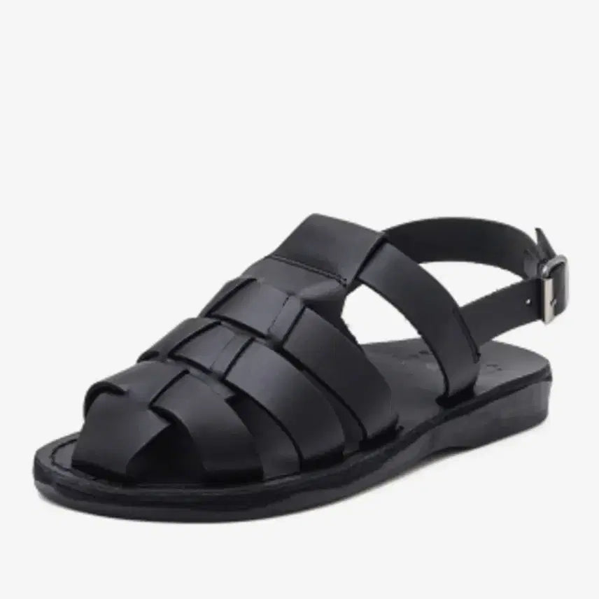 [BUNJANG] Jerusalem Sandals 1041 Michael Black Leather Sandals (260mm) / 예루살렘 샌들 1041 MICHAEL 미카엘 블랙 [260mm] 새상품