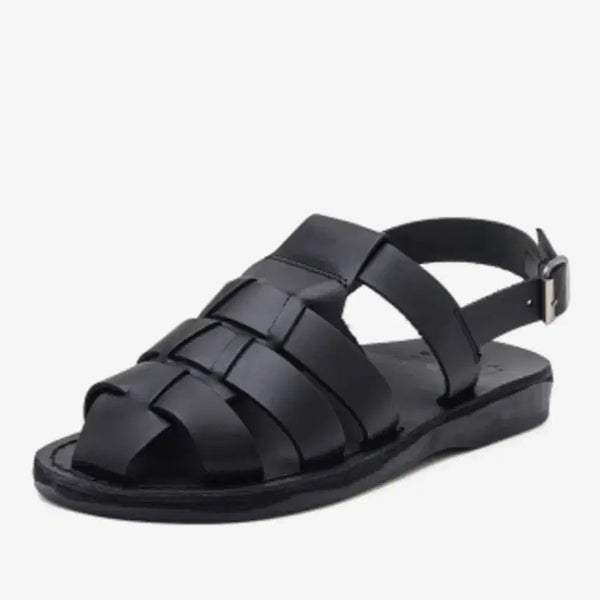 [BUNJANG] Jerusalem Sandals 1041 Michael Black Leather Sandals (260mm) / 예루살렘 샌들 1041 MICHAEL 미카엘 블랙 [260mm] 새상품