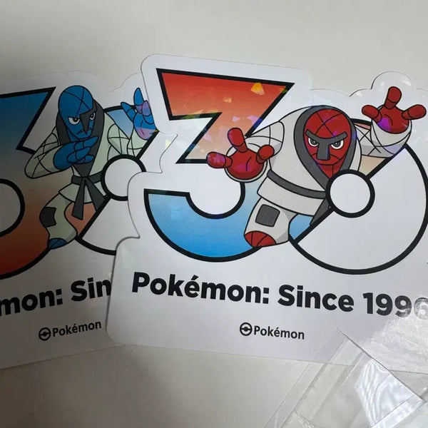 [BUNJANG] Pokemon 30th Anniversary Logo Sticker 'Danji-mi Takgyugwi' Set / 포켓몬 30주년 로고 스티커 던지미 타격귀 세트